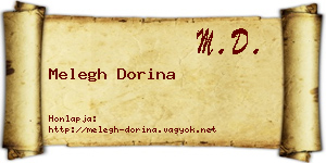 Melegh Dorina névjegykártya